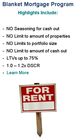 Blanket mortgage program for landlords