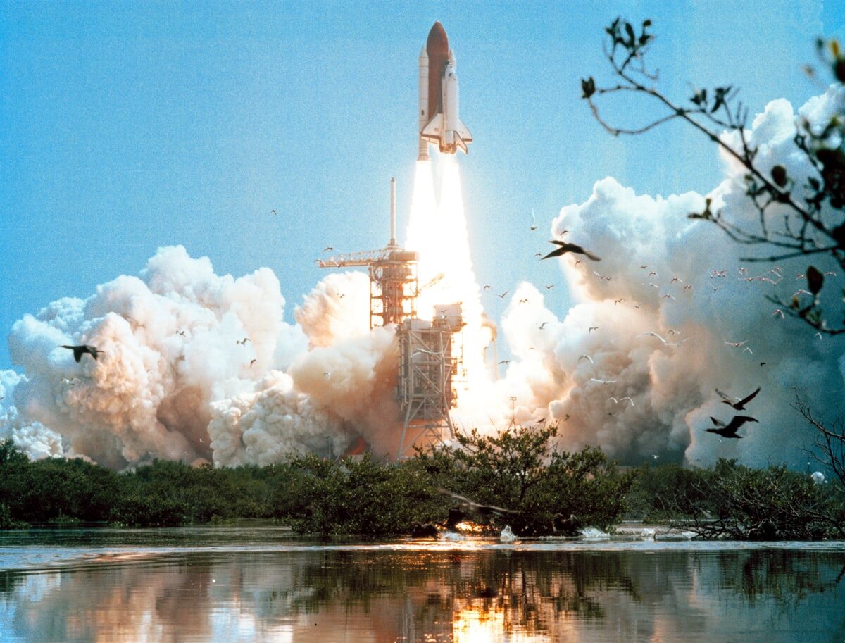 Space Shuttle launch from Kennedy Space Center on Florida's Space Coast