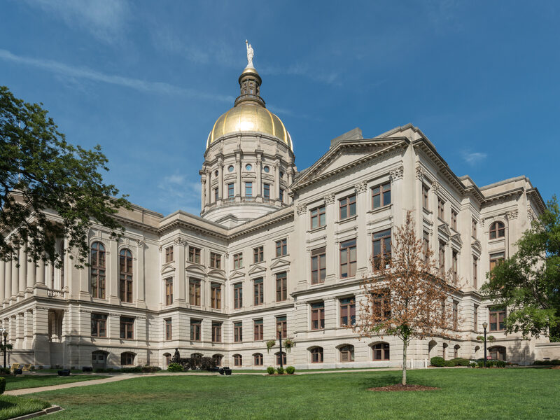 Georgia State Capitol building in Atlanta with its distinctive gold dome