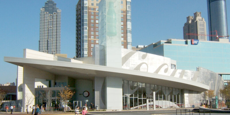 World of Coca-Cola museum building in downtown Atlanta