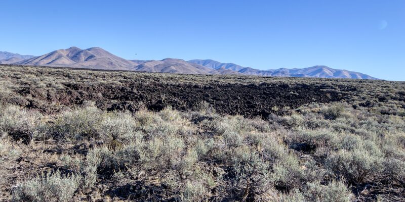 Volcanic lava fields and cinder cones at Craters of the Moon National Monument