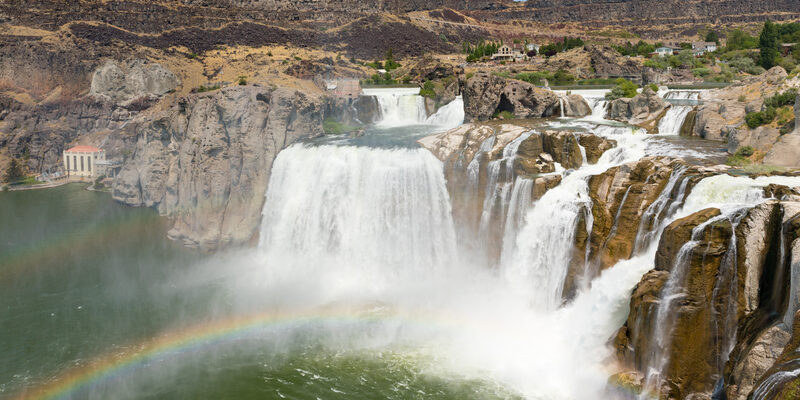 Shoshone Falls cascading 212 feet into the Snake River canyon