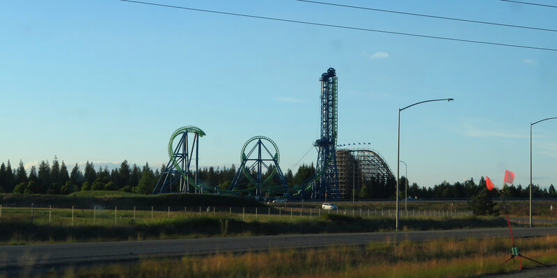 Roller coasters and attractions at Silverwood Theme Park in North Idaho