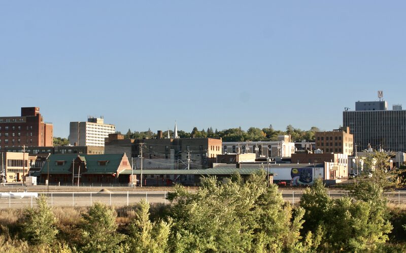 Minot, North Dakota skyline from a distance