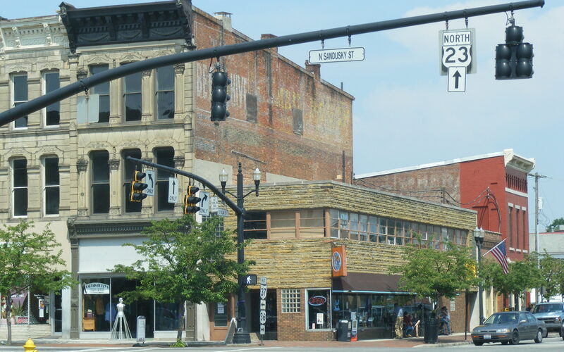 Delaware Ohio downtown and Ohio Wesleyan University area