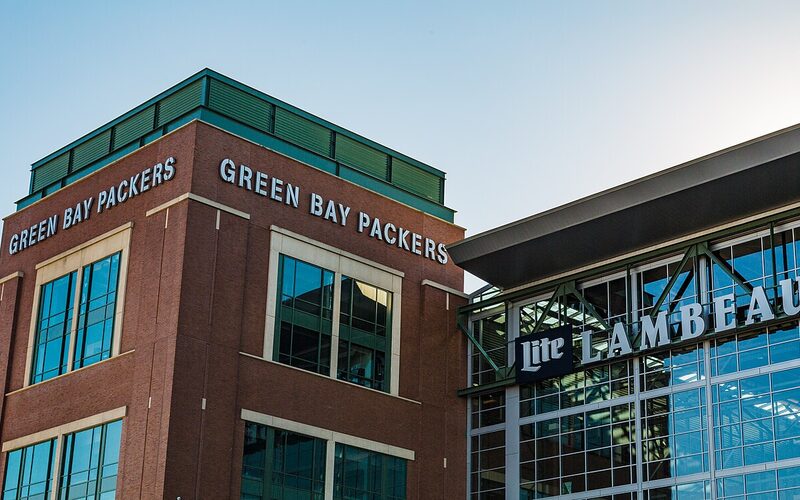 Lambeau Field stadium in Green Bay, Wisconsin, home of the Green Bay Packers