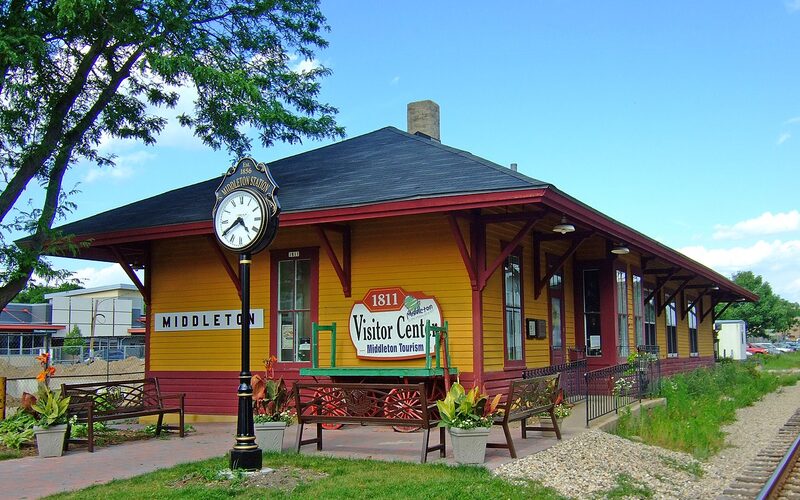 Middleton Wisconsin downtown and residential area west of Madison
